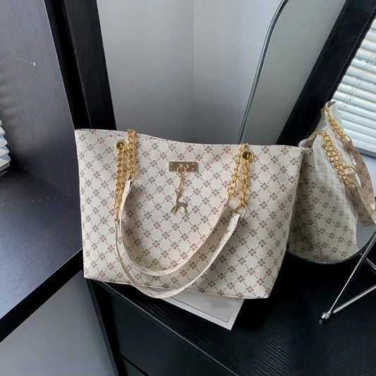 Soft Leather Large-Capacity Tote