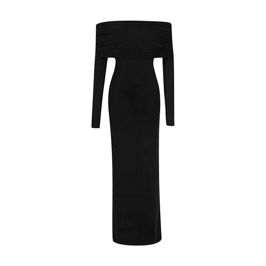 One-Shoulder Long Sleeve Dress