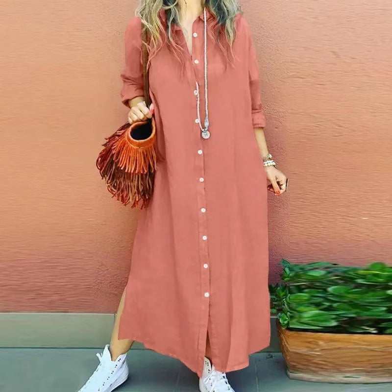 Long Summer Shirt Dress